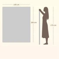 HOMCOM Scaldasonno Elettrica 160x140 cm con 5 Livelli di Calore e 2 Telecomandi, in Pile e Poliestere Grigio(m-3)