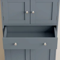 HOMCOM Kitchen Cupboard, Modern Freestanding Kitchen Storage Cabinet with Doors and Shelves, Grey Blue(m-10)