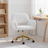 HOMCOM Faux Fur Rabbit Chair - Cream White(m-2)