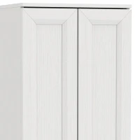 HOMCOM Narrow Bathroom Cabinet, Slim Storage Cabinet with 2 Doors & 4 Tiers, Freestanding Narrow Cupboard(m-13)