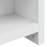 HOMCOM Table Basse Rectangulaire, Table de Salon Moderne avec 4 Compartiments Ouverts, 110 x 55 x 45,5 cm, Chêne et Blanc(m-13)