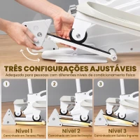 SPORTNOW Bicicleta Elíptica 3 em 1 Silenciosa com Assento Resistência Magnética Ajustável Ecrã LCD Compatível com App Branca(m-5)