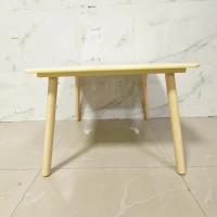AIYAPLAY Set Tavolo e 4 Sedie per Bambini 3-8 Anni, Design di Animali, Gambe in Legno di Pino, per Cameretta, Giallo(m-10)