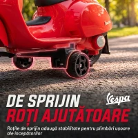 AIYAPLAY Motocicletă Electrică pentru Copii Mini Vespa Gts 7,2 V, 1,5-3 Ani, Roșie(m-5)