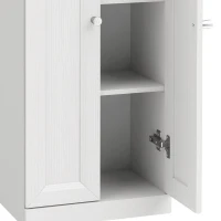 HOMCOM Narrow Bathroom Cabinet, Slim Storage Cabinet with 2 Doors & 4 Tiers, Freestanding Narrow Cupboard(m-11)