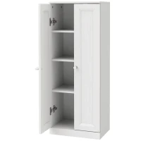 HOMCOM Narrow Bathroom Cabinet, Slim Storage Cabinet with 2 Doors & 4 Tiers, Freestanding Narrow Cupboard(m-1)