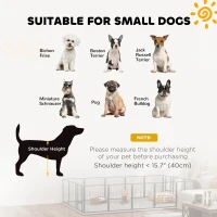PawHut Parc pour chien, parc pour animaux, 16 panneaux, clôture portable pliable, sécurisé, noir(m-7)