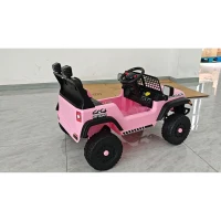 AIYAPLAY Todo-o-terreno Elétrico Infantil 12V, Bateria de Lítio, 2 Motores, Suspensões, Controlo Remoto, 2-4 Anos, Rosa(m-3)