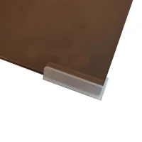 HOMCOM Mesa de Centro em Vidro Mesa de Sala Retangular Design Moderno com Bordas Arredondadas Seguras Castanho e Transparente(m-10)