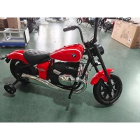 AIYAPLAY Moto Électrique Enfant 12V BMW R18, Batterie Lithium, 3-8 Ans, Rouges(m-5)