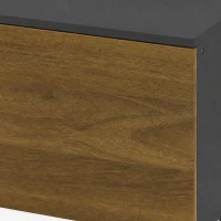 HOMCOM Móvel de TV Suspenso ou com Pés 160 cm para TV 165 cm Portas com Fechamento Suave Passa-cabos Nogueira(m-7)