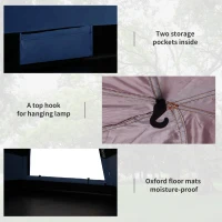 Outsunny 3 Man Instant Pop Up Tent with Rainfly, Portable Camping Shelter with Sewn-in Groundsheet, Carry Bag, Blue(m-6)