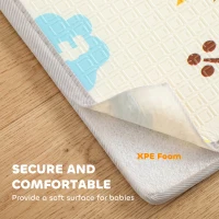 AIYAPLAY Foldable Reversible Baby Play Mat 200 x 180 cm, Waterproof, Non-Slip for Crawling and Learning, Tree & Forest Theme(m-5)