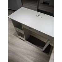 HOMCOM Computerschreibtisch mit 2 offenen Ablagen, 80 cm, Weiß(m-1)