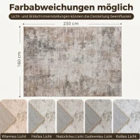 HOMCOM Tapis de salon, polyester, motif artistique moderne, lavable, Brun(m-3)