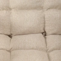 HOMCOM Poltrona de Balanço com Apoio para os Pés Ajustável, Cadeira de Balanço com Pés em Madeira de Bétula, 67x93x105cm, Marrom Claro(m-7)