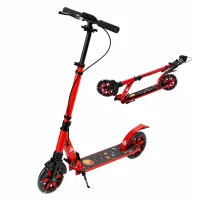 SPORTNOW Klapproller für Erwachsene aus Aluminium mit verstellbarem Lenker Leuchträder Vorderdämpfung Doppelbremse(m-7)