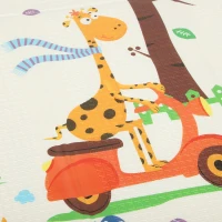 AIYAPLAY Foldable Reversible Baby Play Mat 200 x 180 cm, Waterproof, Non-Slip for Crawling and Learning, Tree & Forest Theme(m-9)