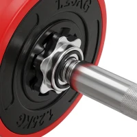HOMCOM Halterset verstelbaar 20 kg barbell & dumbbell fitness oefening thuis(m-11)
