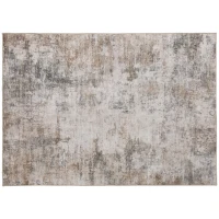 HOMCOM Tapete para sala de estar, poliéster, padrão artístico moderno, lavável, Castanho(m-1)