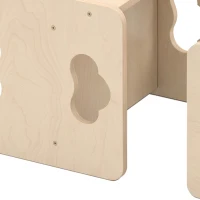 AIYAPLAY Montessori Inspired Toddler Table and Chair Set with 3-Level Heights, Weaning Baby Tables Chair Set for 18-36 M, Natural(m-12)