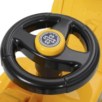 AIYAPLAY Ride On Tractor Digger, Toddler Excavator Toy Car with Adjustable Bucket, Horn, Under Seat Storage for Ages 1-3 Y Yellow(m-12)