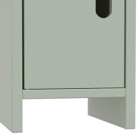 Kleankin Móvel Coluna de Casa de Banho Armário Alto com Prateleiras e Portas 15x17x120 cm Verde Claro(m-7)