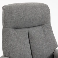 HOMCOM Handmatig verstelbare relaxstoel, loungestoel met hocker, donkergrijs(m-13)