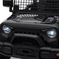 AIYAPLAY 12V Electric Car for Kids with Remote, Dual Motors, Rear Suspension, Soft Start, Music, Lights for 3-8 Years, Black(m-13)