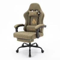 Ergonomischer Gaming-Stuhl, verstellbar im Racing‑Style, 100% Memory‑Schaum-Sitz, Kopf- und Lendenkissen, 60x60x122 cm, Grün(m-1)