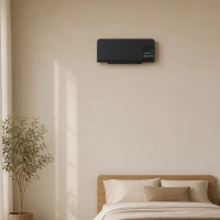 HOMCOM Elektro-Heizung, Wandmontage, Schwingfunktion, 2 Modi, Timer, LED-Anzeige, Schwarz(m-9)