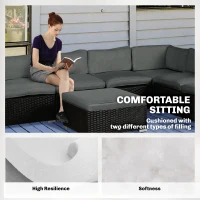 Outsunny 14-Piece Dining Set Cushions - Grey(m-4)