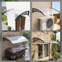 Outsunny Copertina Exterior Curbata – Cu Panouri din Policarbonat(m-9)