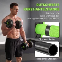 SPORTNOW Hantelset verstellbar 15 KG Kurzhantel Set Kurzhanteln Langhanteln Hanteln Set für Krafttraining(m-7)