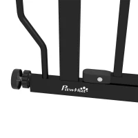 PawHut Extra Wide Dog Gate, with Door Pressure, for Doorways, Hallways, Staircases - Black(m-11)