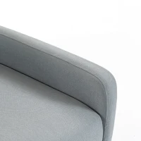 HOMCOM Elektrische relaxfauteuil met sta-op-hulp, afstandsbediening, zacht schuim, zijvak, linnenlook, grijs(m-11)