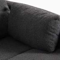 HOMCOM Riser Recliner Chair with Massage and Heat, Teddy Fleece Electric Power Lift Recliner for Elderly, Dark Grey(m-13)