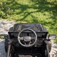 AIYAPLAY 12V Electric Car for Kids with Remote, Dual Motors, Rear Suspension, Soft Start, Music, Lights for 3-8 Years, Black(m-8)