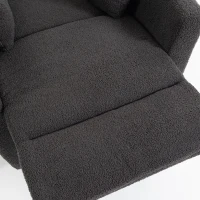 HOMCOM Riser Recliner Chair with Massage and Heat, Teddy Fleece Electric Power Lift Recliner for Elderly, Dark Grey(m-10)