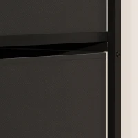 HOMCOM Porte-Manteau 4 en 1, Meuble d'Entrée avec 7 Tiroirs Pliables en Tissu, 14 Crochets et Panneau Grillagé, Gris Effet Bois(m-11)