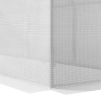 Outsunny Mini Greenhouse Portable Flower Planter Vegetable Grow House for Garden with Zipped Windows, 180 x 60 x 60 cm, White(m-10)