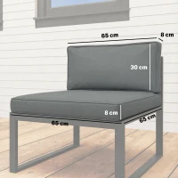 Outsunny 14-Piece Dining Set Cushions - Grey(m-3)