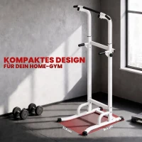 SPORTNOW Power Tower höhenverstellbar 176,5-227 cm Dip-Station multifunktional mit Stahlrahmen 120 kg Belastbarkeit(m-7)