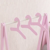AIYAPLAY Baby Clothing Rack with Hangers, Storage Shelf for Bedroom, Star Theme, for Ages 3-6, Pink(m-8)