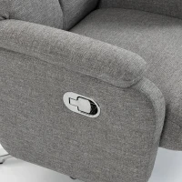 HOMCOM Handmatig verstelbare relaxstoel, loungestoel met hocker, donkergrijs(m-10)