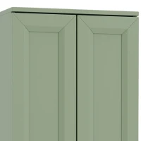 HOMCOM Narrow Bathroom Cabinet, Slim Storage Cabinet with 2 Doors & 4 Tiers, Freestanding Narrow Cupboard(m-11)