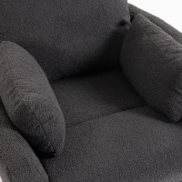 HOMCOM Riser Recliner Chair with Massage and Heat, Teddy Fleece Electric Power Lift Recliner for Elderly, Dark Grey(m-12)