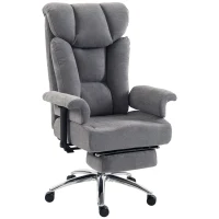 HOMCOM Big and Tall Office Chair, 250 kg Heavy Duty Executive Desk Chair with Adjustable Armrests and High Back, Dark Grey(m-1)