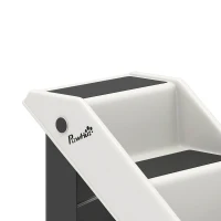 PawHut Escalier pour chien pliant à 3 marches antidérapantes escalier pour animaux en plastique 53 x 30,5 x 36,5 cm crème(m-11)