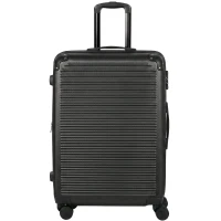 HOMCOM Valigia Rigida Grande 116L Espandibile con 4 Ruote e Lucchetto TSA, 50x33x77 cm, Nero(m-11)